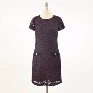 Tommy Hilfiger Burguny Red Lace Shift Dress
